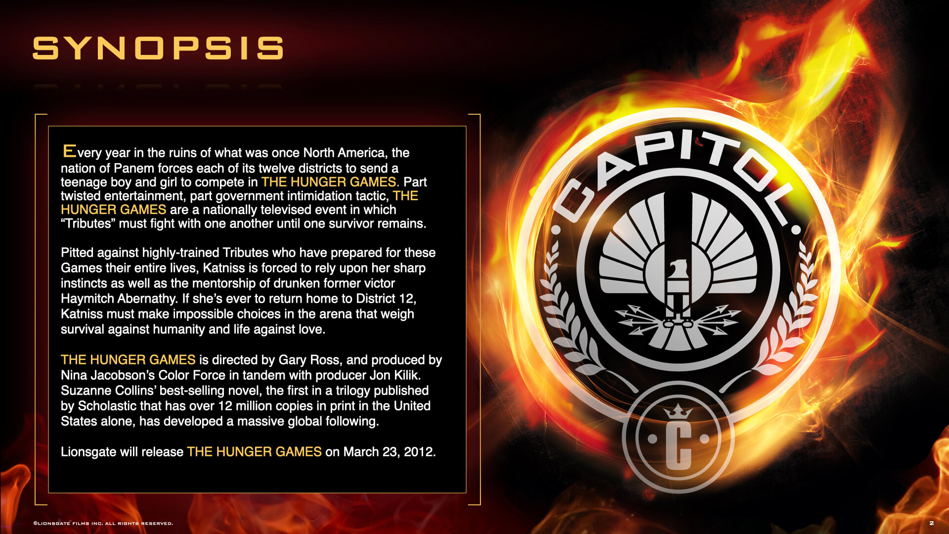 Hunger Games Pitch Deck